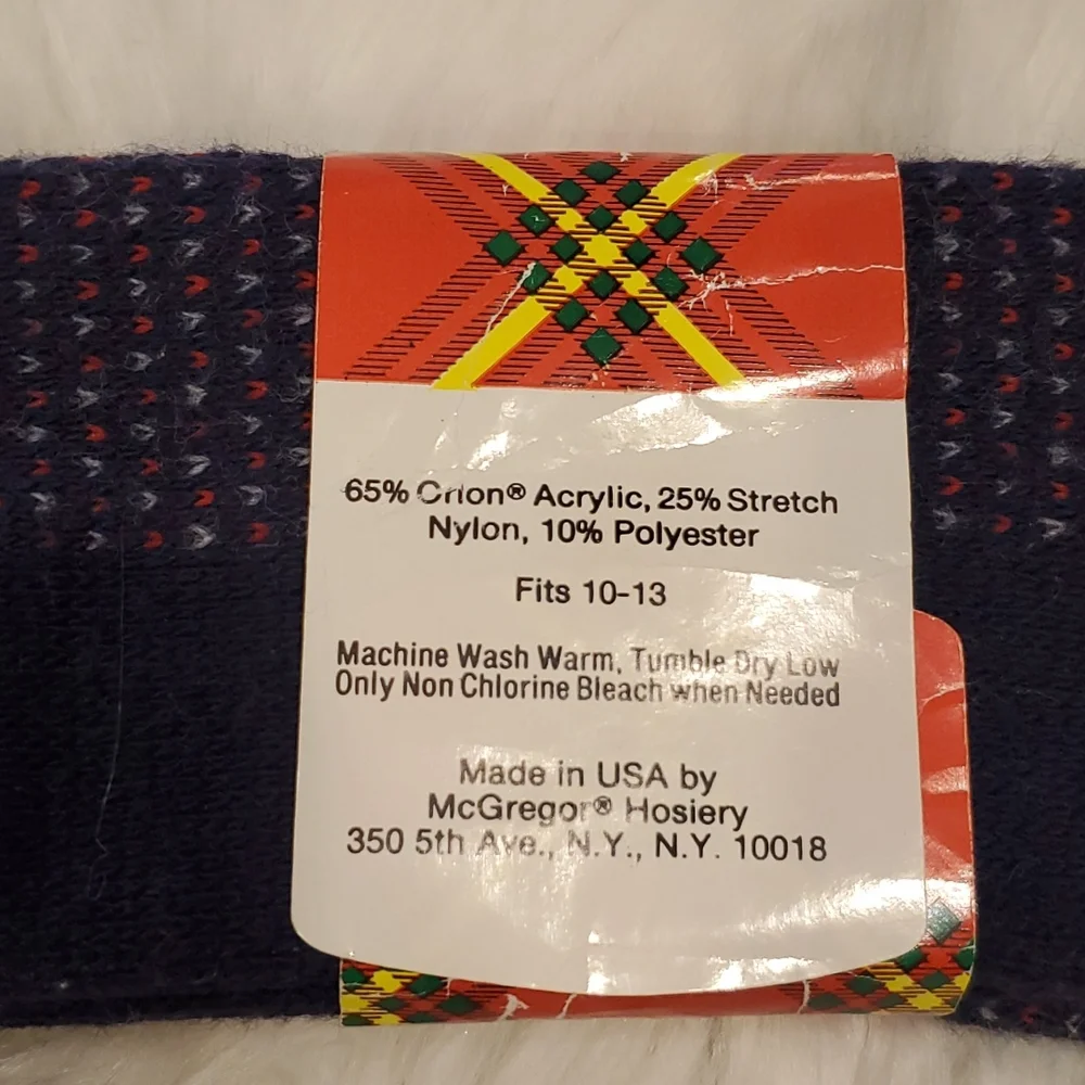 Vintage 1980s McGregor Hosiery for men socks New Fits 10-13